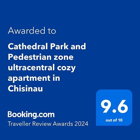Cathedral Park And Pedestrian Zone Ultracentral Cozy Apartment In Chisinau Exterior foto